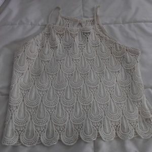 lace design tank top
